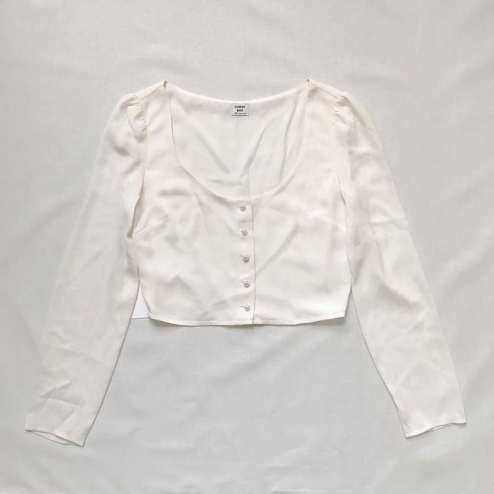 Aritzia Sunday Best Kissy Blouse - Picture 1 of 8